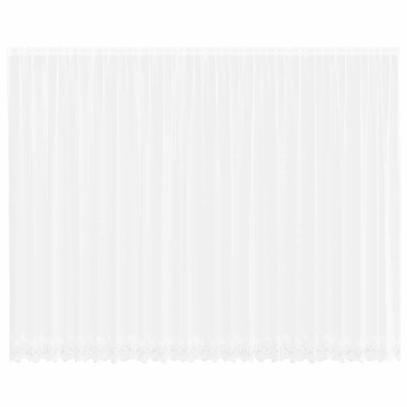 Csipkés Függöny  Fehér 260 x 600 cm Poliészter