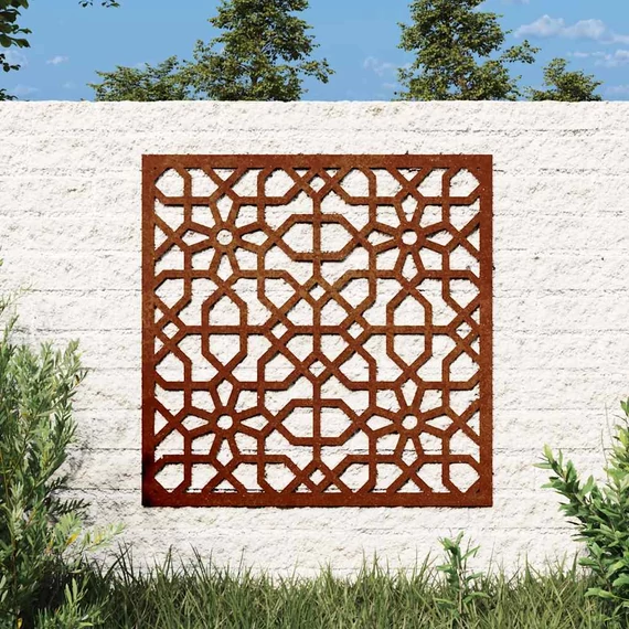 vidaXL mór stí­lusú corten acél kerti faldí­sz 55x55 cm