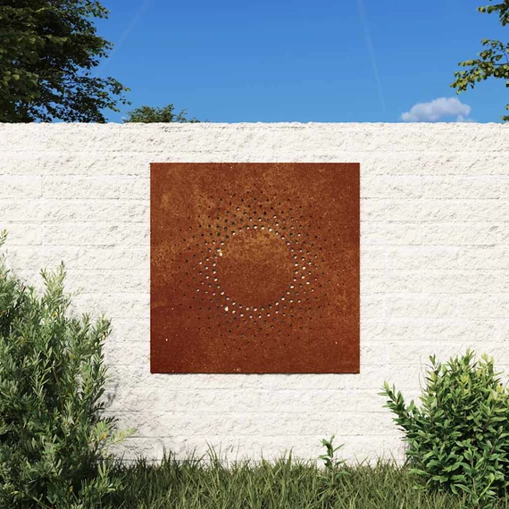 vidaXL napmintás corten acél kerti faldí­sz 55 x 55 cm
