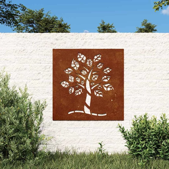 vidaXL famintás corten acél kerti faldí­sz 105 x 55 cm