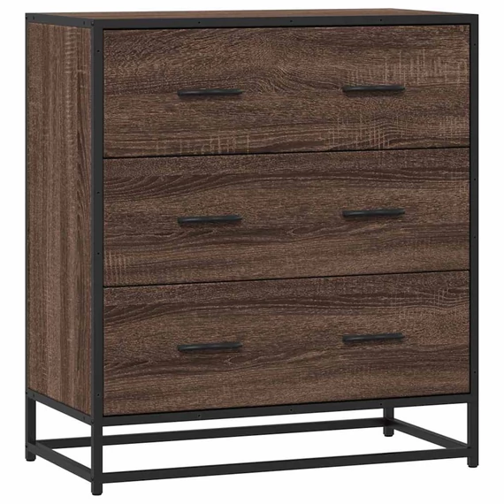 vidaXL barna tölgy szí­nű szerelt fa tálalószekrény 68 x 35 x 76 cm