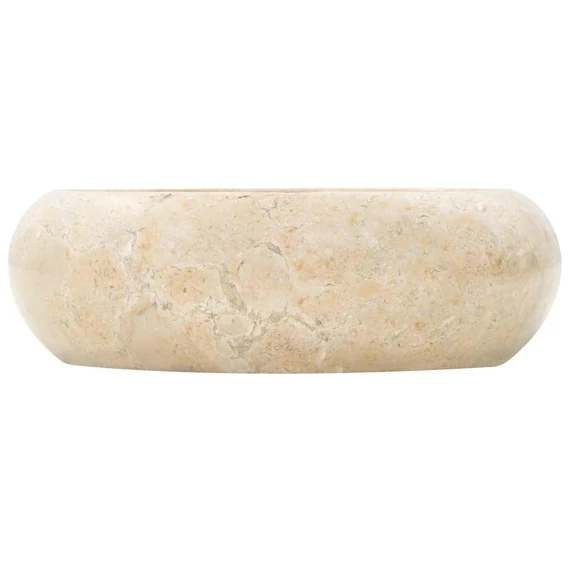 vidaXL krémszí­nű márvány mosdókagyló 40 x 12 cm