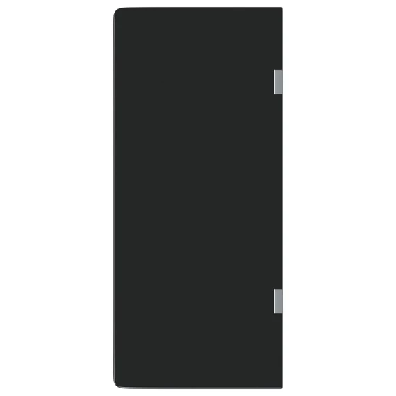 vidaXL fekete edzett üveg falra szerelhető piszoárelválasztó 90x40 cm