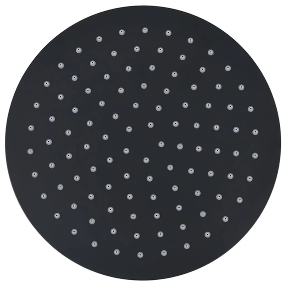 vidaXL fekete kerek rozsdamentes acél esőztető zuhanyfej 25 cm