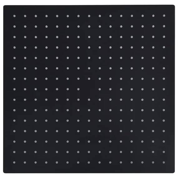 vidaXL fekete négyszögletes rozsdamentes acél esőztető zuhanyfej 40x40 cm