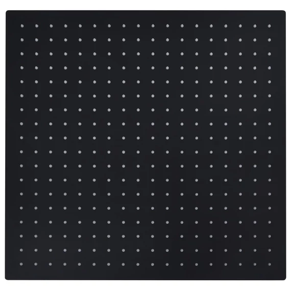 vidaXL fekete négyszögletes rozsdamentes acél esőztető zuhanyfej 50x50 cm