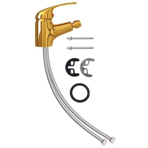 vidaXL aranyszí­nű fürdőszoba bidé csaptelep 13 x 12 cm