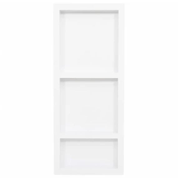 vidaXL magasfényű fehér zuhanyfal-mélyedés 3 rekesszel 41 x 99 x 9 cm