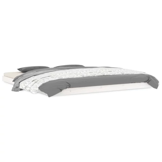 vidaXL fehér tömör fenyőfa ágykeret 180 x 200 cm (Super King Size)