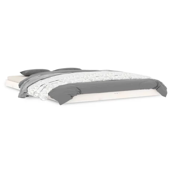 vidaXL fehér tömör fenyőfa ágykeret 140 x 200 cm