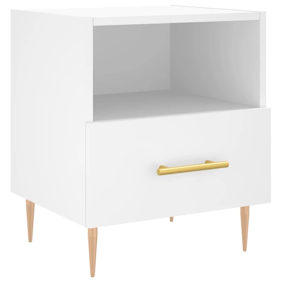 vidaXL fehér szerelt fa éjjeliszekrény 40 x 35 x 47,5 cm