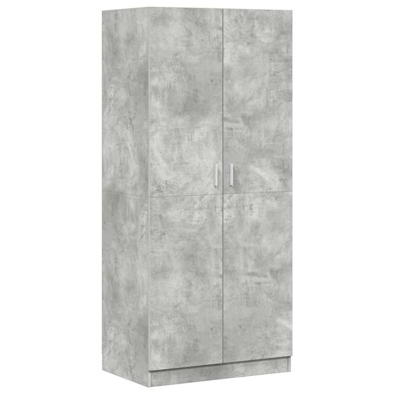 Betonszürke ruhásszekrény 80 x 52 x 180 cm