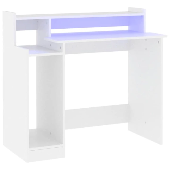 Fehér íróasztal LED-ekkel 97 x 45 x 90 cm
