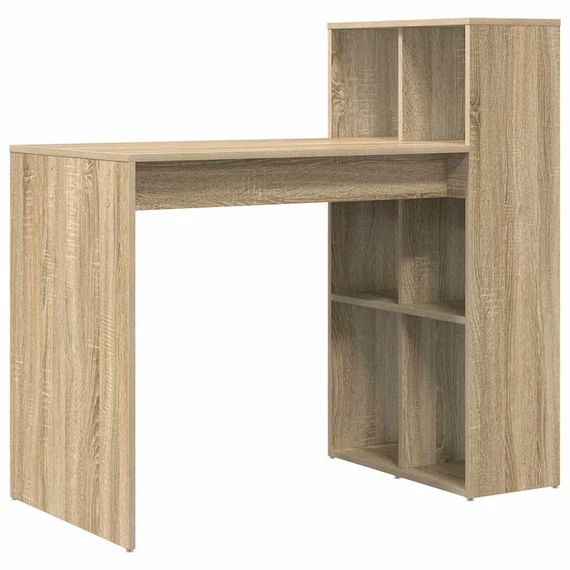 Asztal polcokkal Sonoma tölgy 108 x 55 x 103.5 cm