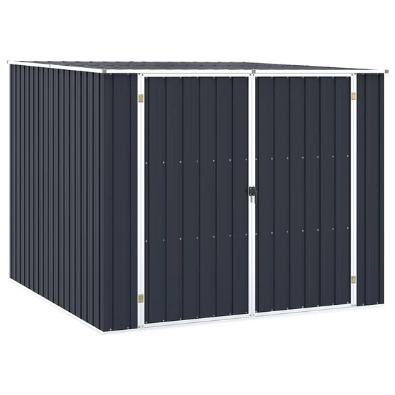 vidaXL antracitszürke horganyzott acél kerti fészer 195 x 198 x 159 cm