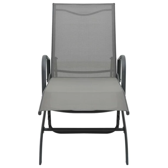 vidaXL acél és textilén napozóágy