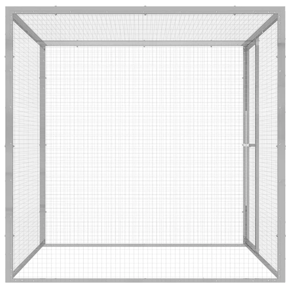 Horganyzott acél macskaketrec 1,5 x 1,5 x 1,5 m