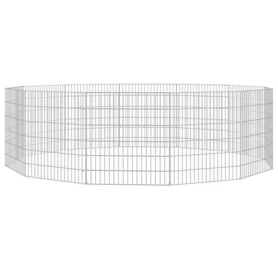 12 paneles horganyzott vas szabadon álló állatketrec 54 x 60 cm