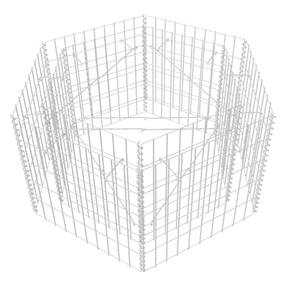 hatszögletű gabion magaságyás 100 x 90 x 50 cm