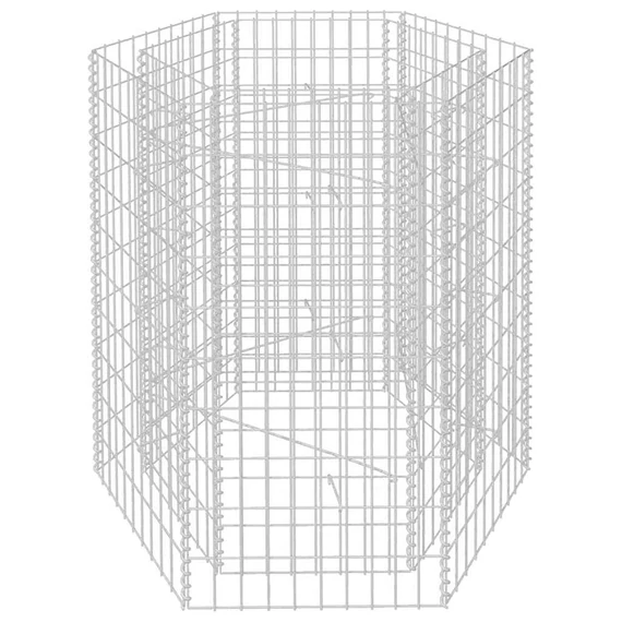 hatszögletű gabion magaságyás 100 x 90 x 100 cm