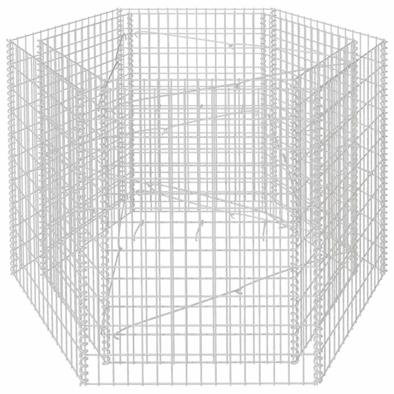 hatszögletű gabion magaságyás 160 x 140 x 100 cm