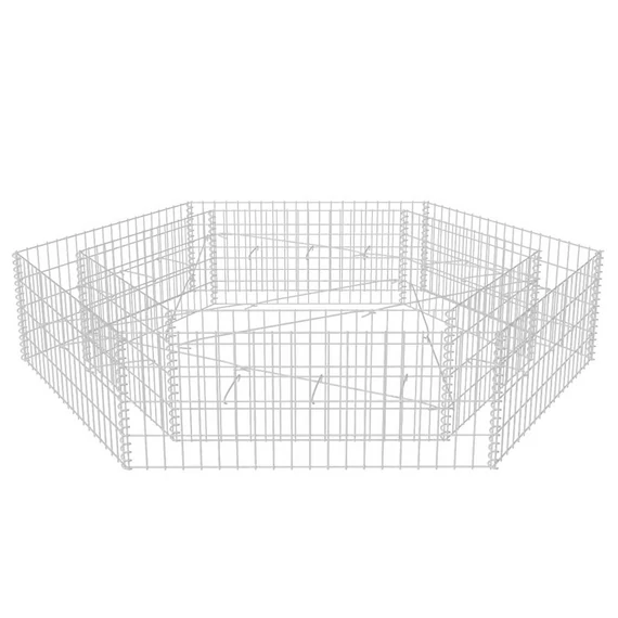 hatszögletű gabion magaságyás 200 x 173 x 40 cm