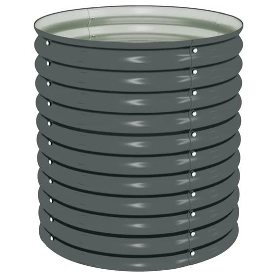 szürke horganyzott acél kerti magaságyás 80 x 80 x 81 cm