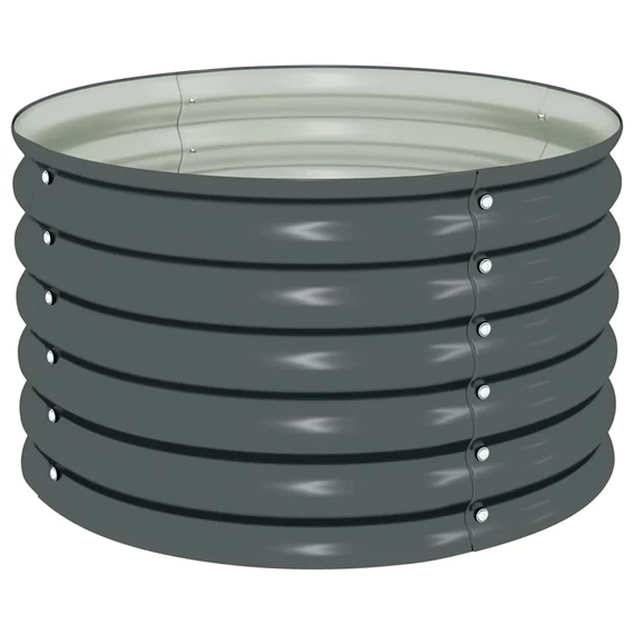 szürke horganyzott acél kerti magaságyás 80 x 80 x 44 cm