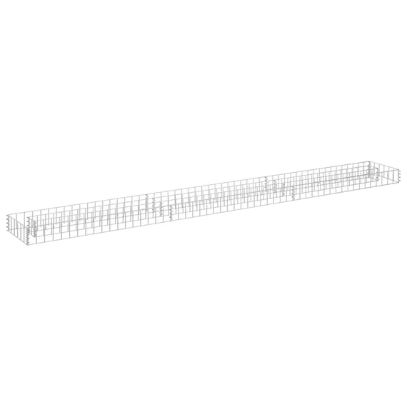 horganyzott acél gabion magaságyás 270 x 30 x 10 cm