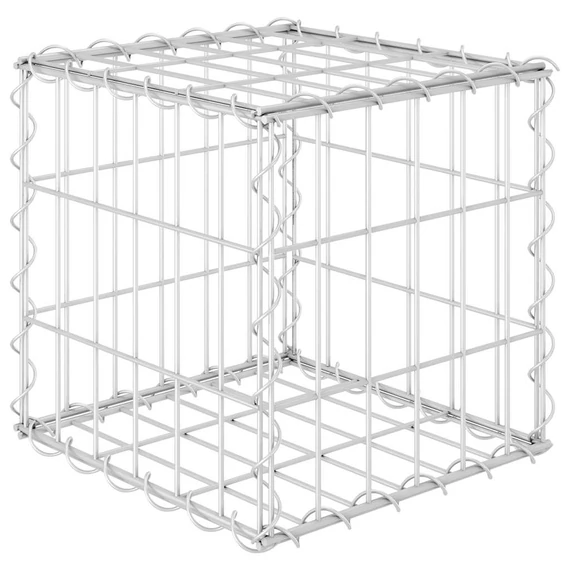 kocka alakú acélhuzal gabion magaságyás 30 x 30 x 30 cm