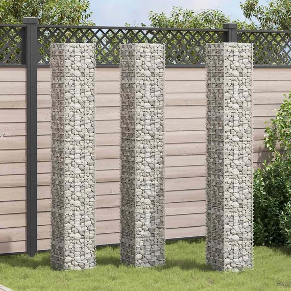 3 db vas gabion magaságyás 30 x 30 x 200 cm