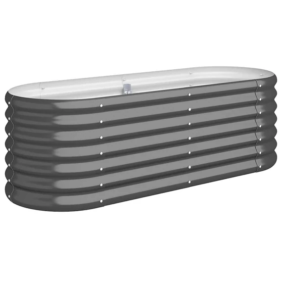 antracitszürke horganyzott acél kerti magaságyás 114x40x36 cm