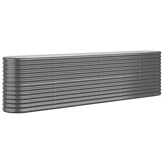 antracitszürke horganyzott acél kerti magaságyás 260x40x68 cm