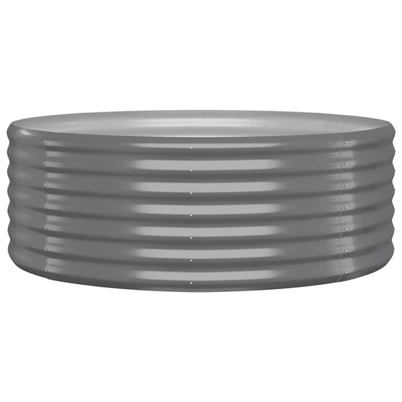 szürke horganyzott acél kerti magaságyás 100x100x36 cm