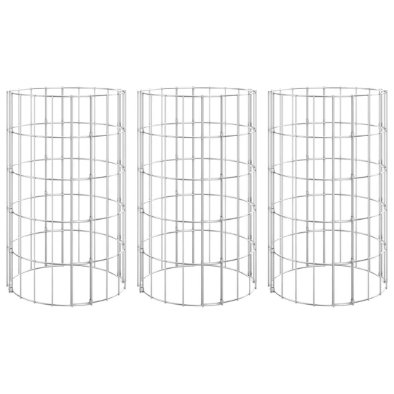 3 db kör alakú horganyzott acél gabion magaságyás í30 x 50 cm