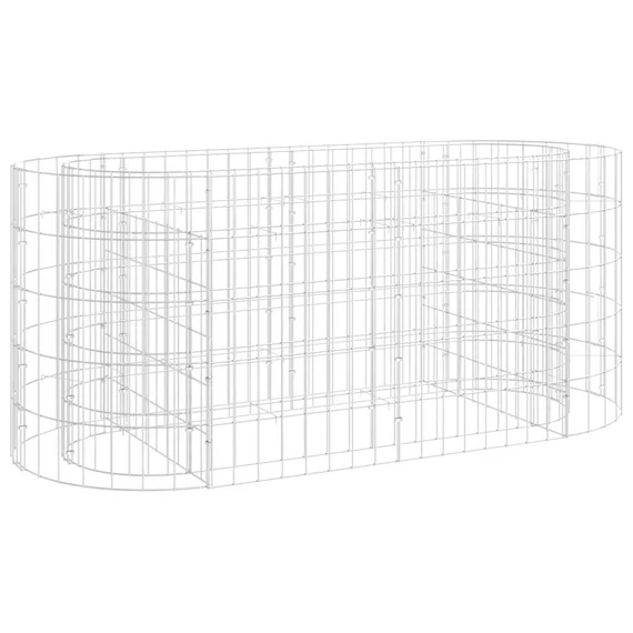 horganyzott vas gabion magaságyás 120 x 50 x 50 cm