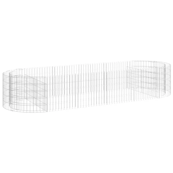 horganyzott vas gabion magaságyás 300x100x50 cm