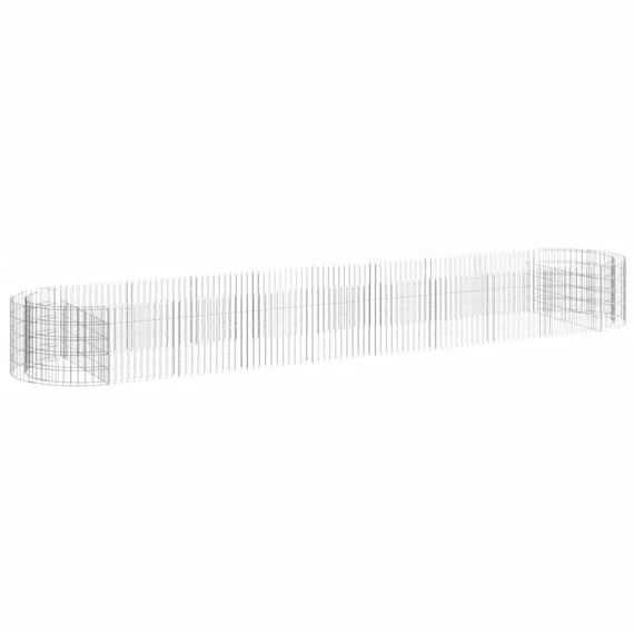 horganyzott vas gabion magaságyás 500x100x50 cm