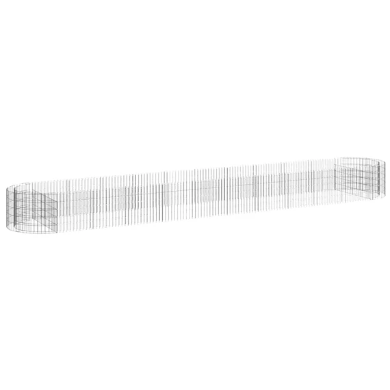 horganyzott vas gabion magaságyás 600x100x50 cm