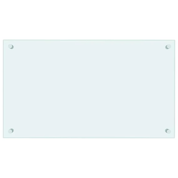 vidaXL fehér edzett üveg konyhai fröccsenésgátló 70 x 40 cm