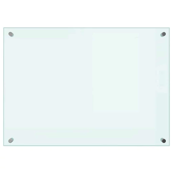vidaXL fehér edzett üveg konyhai fröccsenésgátló 70 x 50 cm