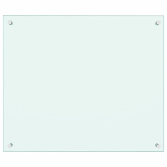 vidaXL fehér edzett üveg konyhai fröccsenésgátló 70 x 60 cm
