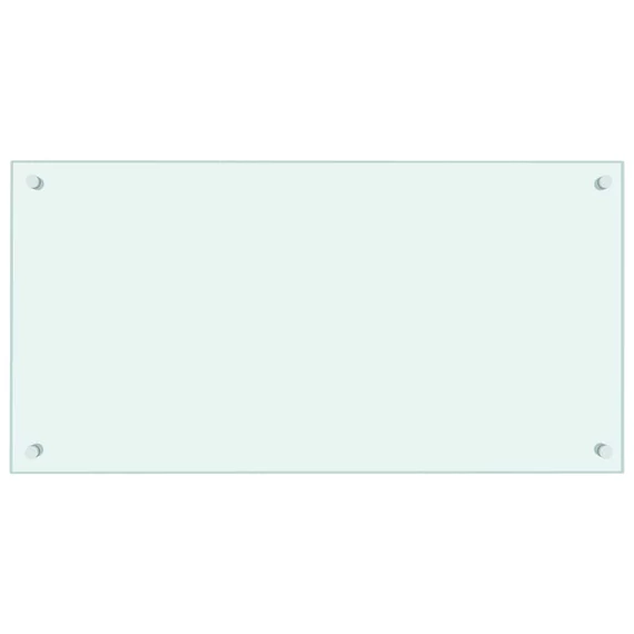 vidaXL fehér edzett üveg konyhai fröccsenésgátló 80 x 40 cm