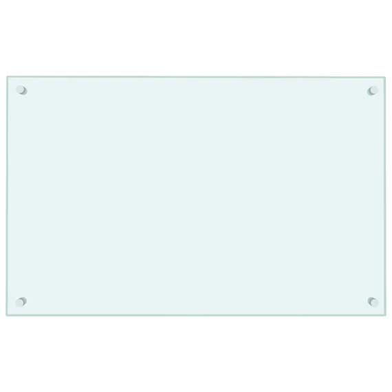 vidaXL fehér edzett üveg konyhai fröccsenésgátló 80 x 50 cm