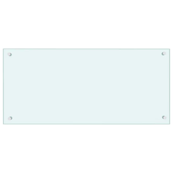 vidaXL fehér edzett üveg konyhai fröccsenésgátló 90 x 40 cm