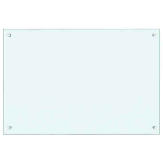 vidaXL fehér edzett üveg konyhai fröccsenésgátló 90 x 60 cm