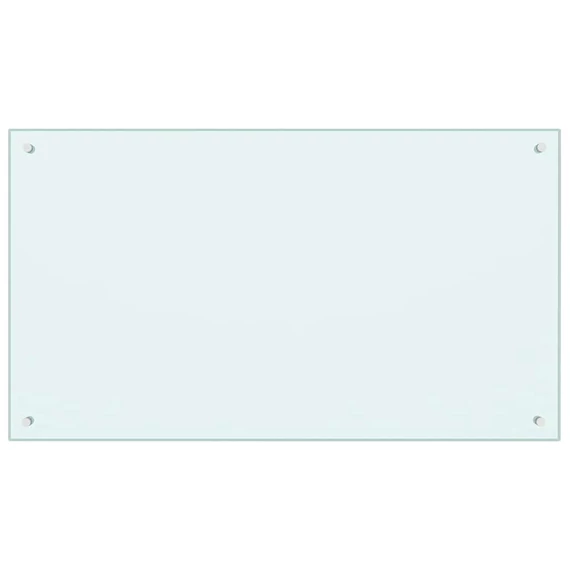 vidaXL fehér edzett üveg konyhai fröccsenésgátló 100 x 60 cm