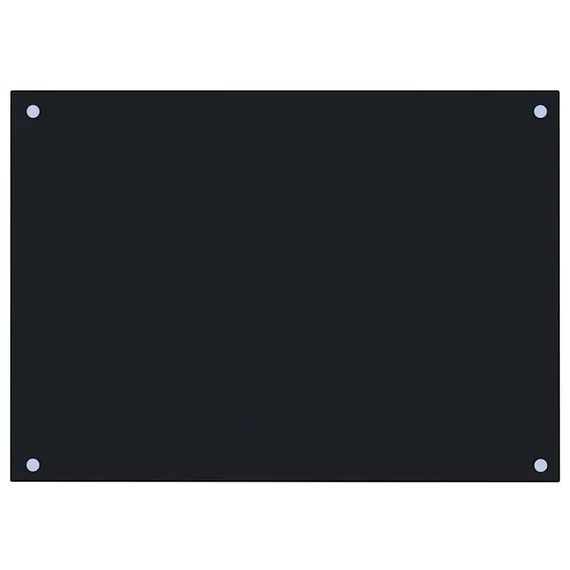 vidaXL fekete edzett üveg konyhai fröccsenésgátló 70 x 50 cm