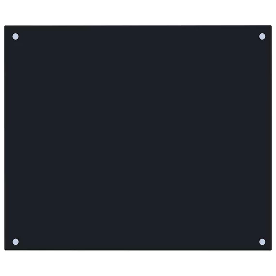 vidaXL fekete edzett üveg konyhai fröccsenésgátló 70 x 60 cm