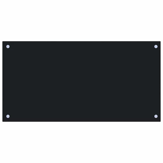 vidaXL fekete edzett üveg konyhai fröccsenésgátló 80 x 40 cm